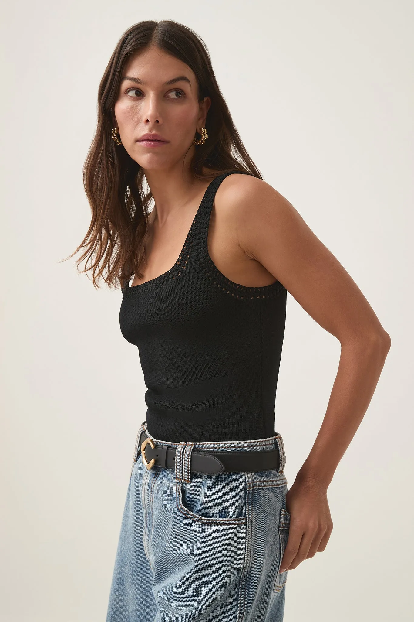 Tazia Crocheted Edge Tank sold by Aje product image thumbnail 3