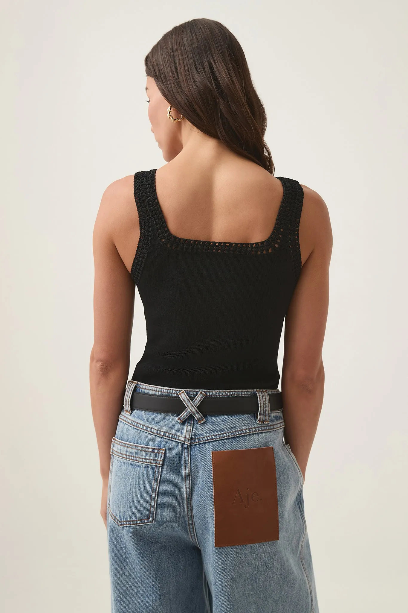 Tazia Crocheted Edge Tank sold by Aje product image thumbnail 5