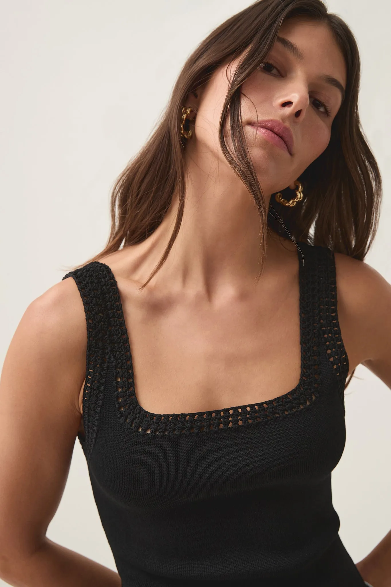 Tazia Crocheted Edge Tank sold by Aje product image thumbnail 4