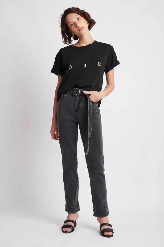 Dylan Denim Belted Jean sold by Aje