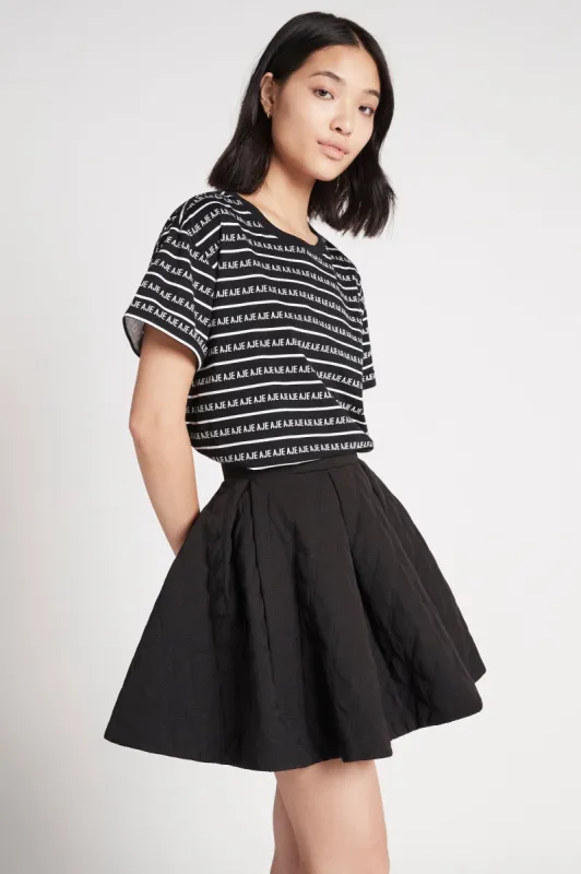 Promise Quilted Mini Skirt made by Aje