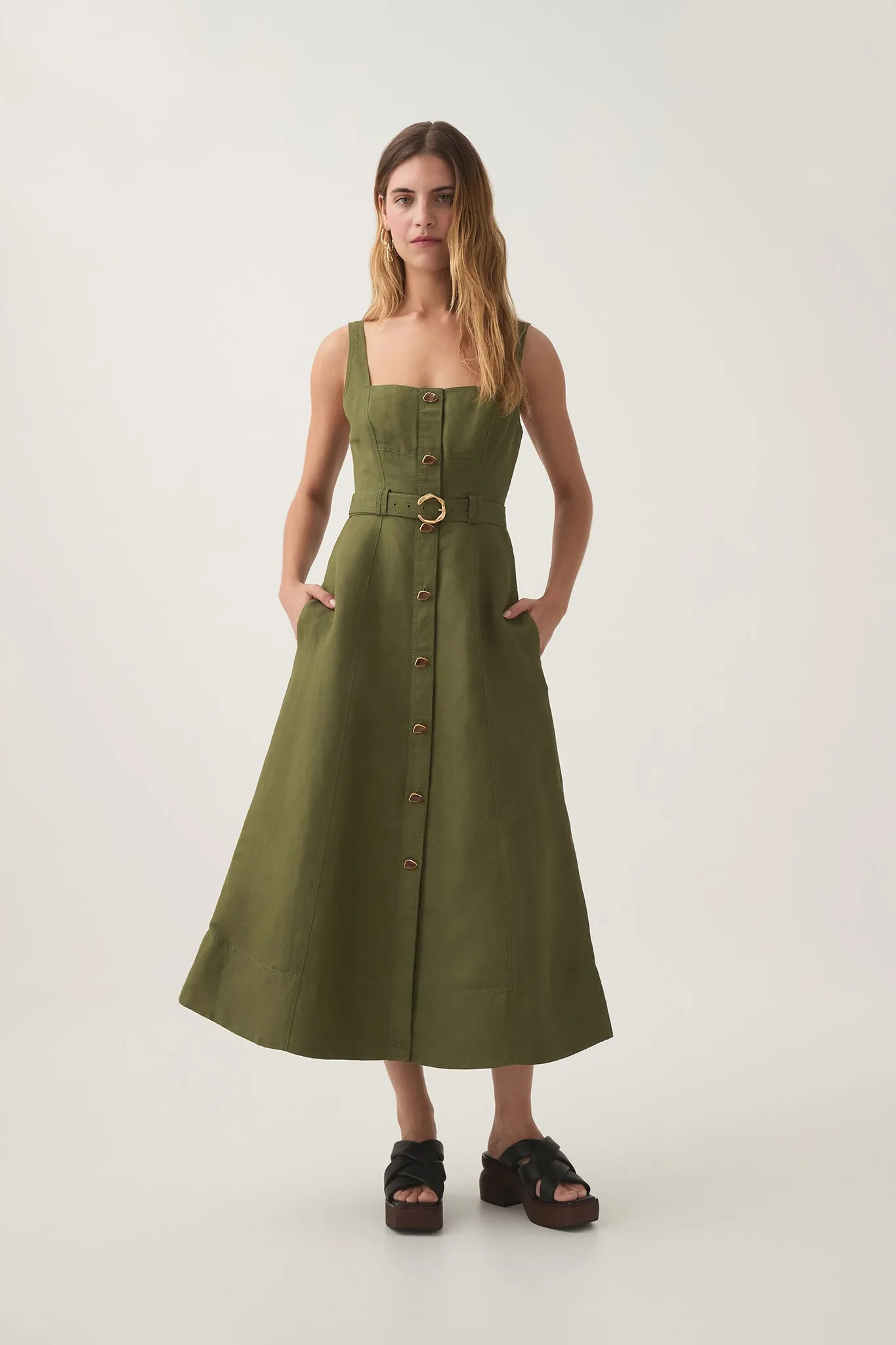 Axle Utility Midi Dress sold by Aje