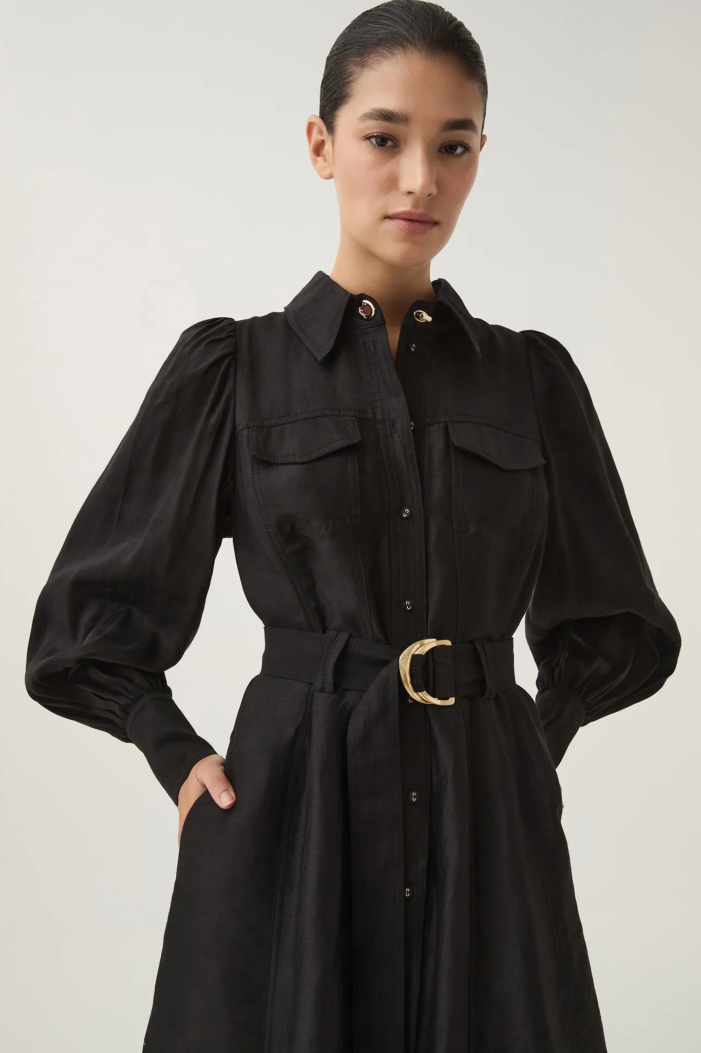 Tasmin Belted Midi Dress sold by Aje product image thumbnail 4