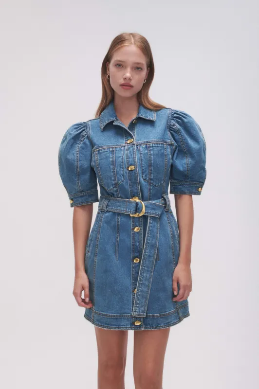 Adriana Puff Sleeve Mini Dress sold by Aje