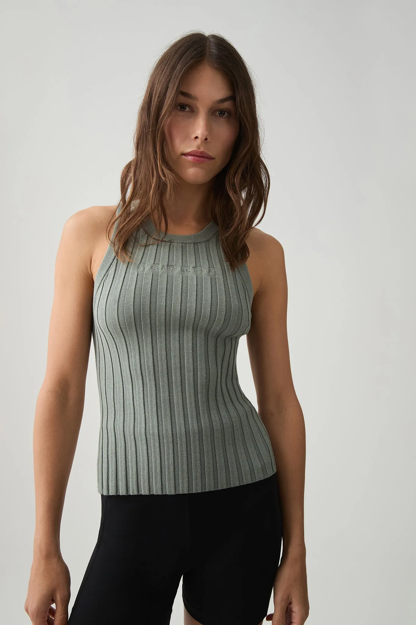 Hydra Logo Knit Ribbed Top sold by Aje