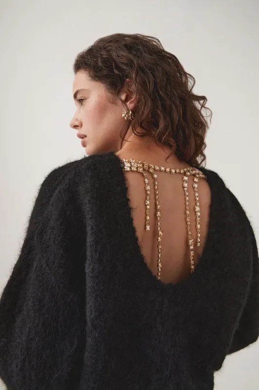 Trinity Crystal Oversized Knit made by Aje