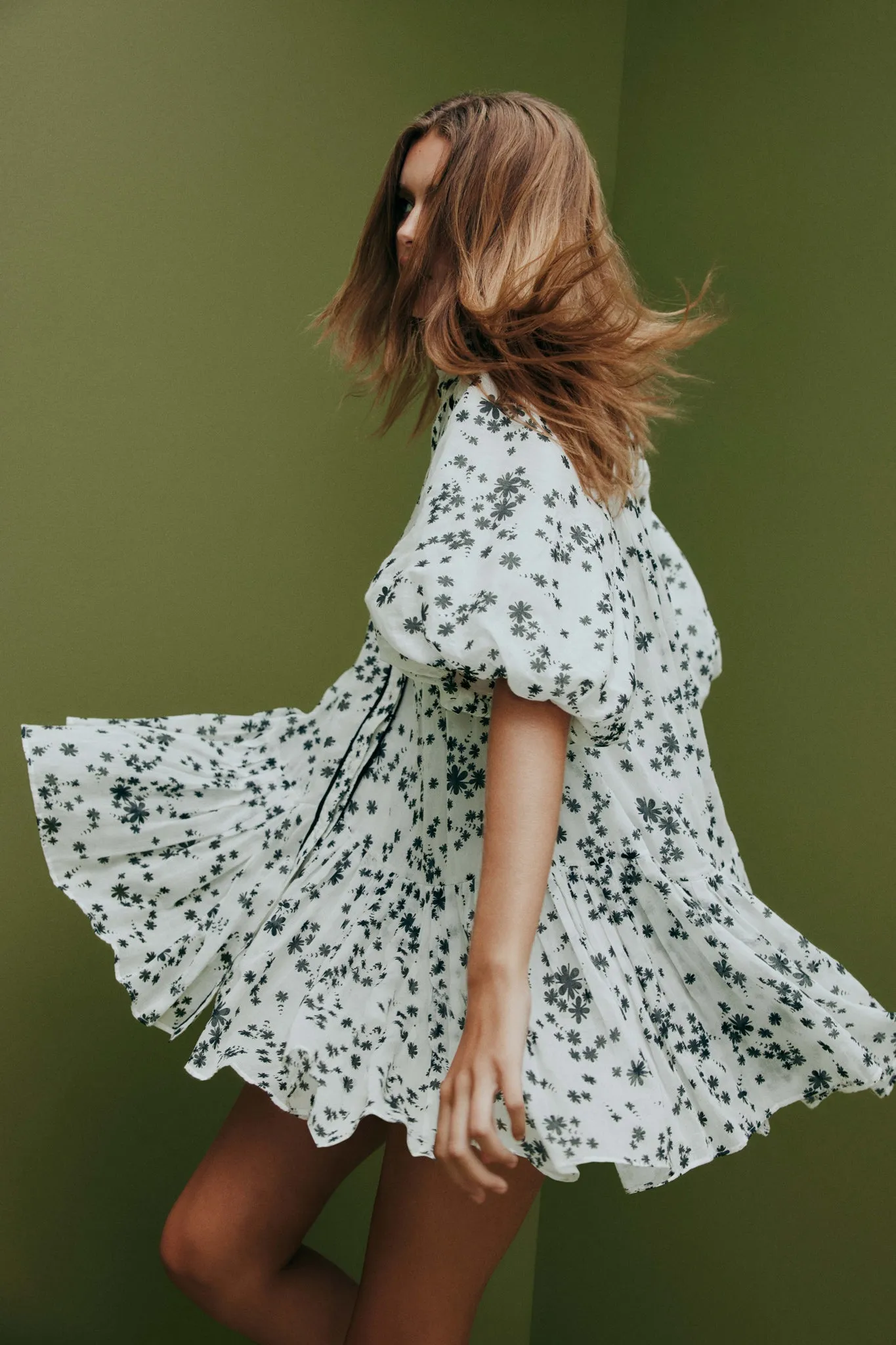 Anthea Mini Smock Dress sold by Aje