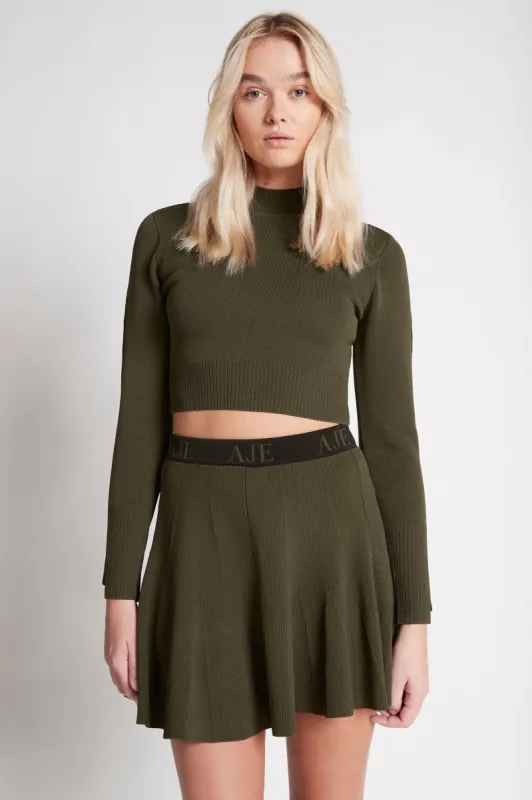 Liberty Crepe Knit Mini Skirt sold by Aje