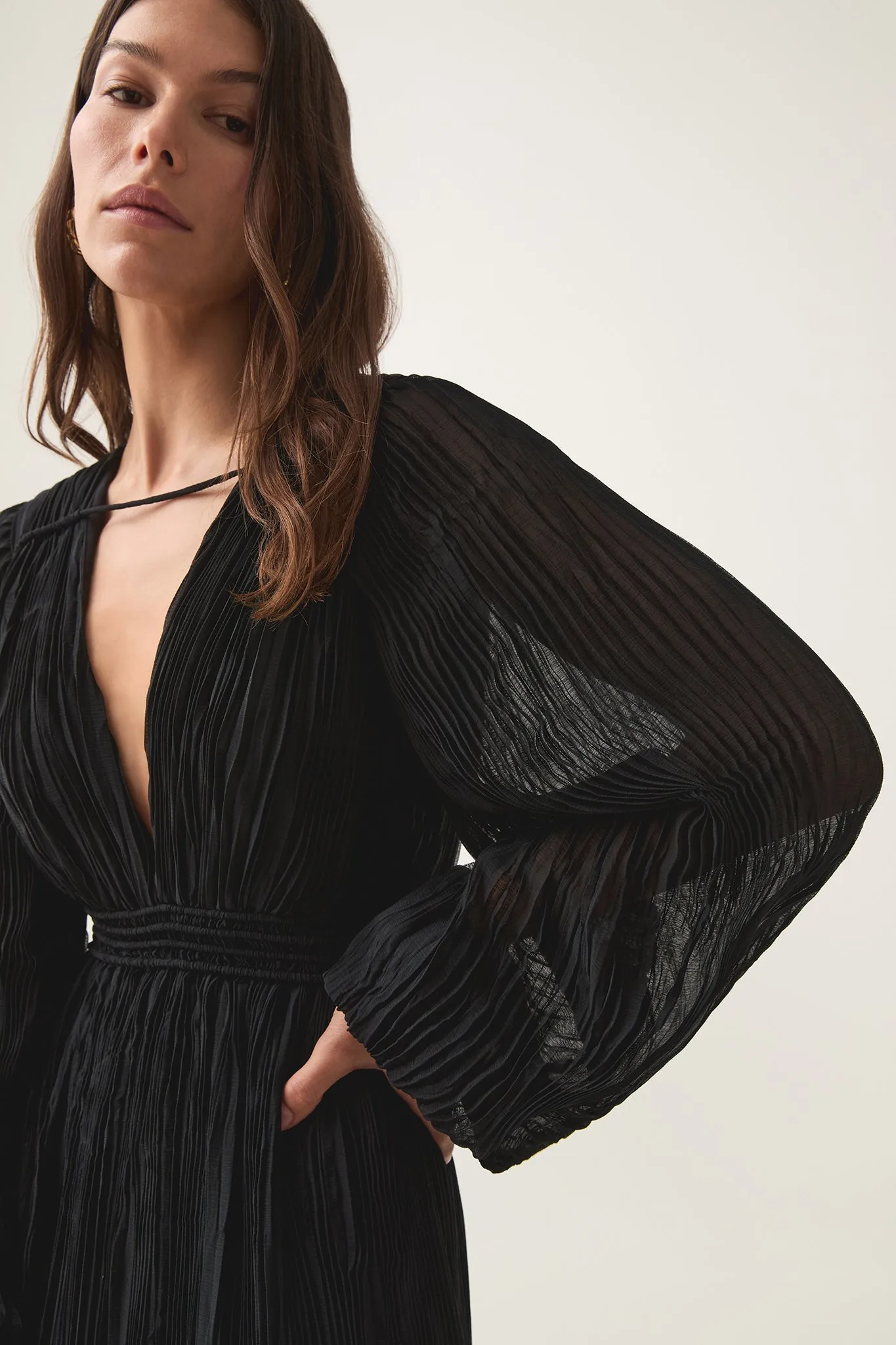 Genevieve Pleated Midi Dress sold by Aje product image thumbnail 4