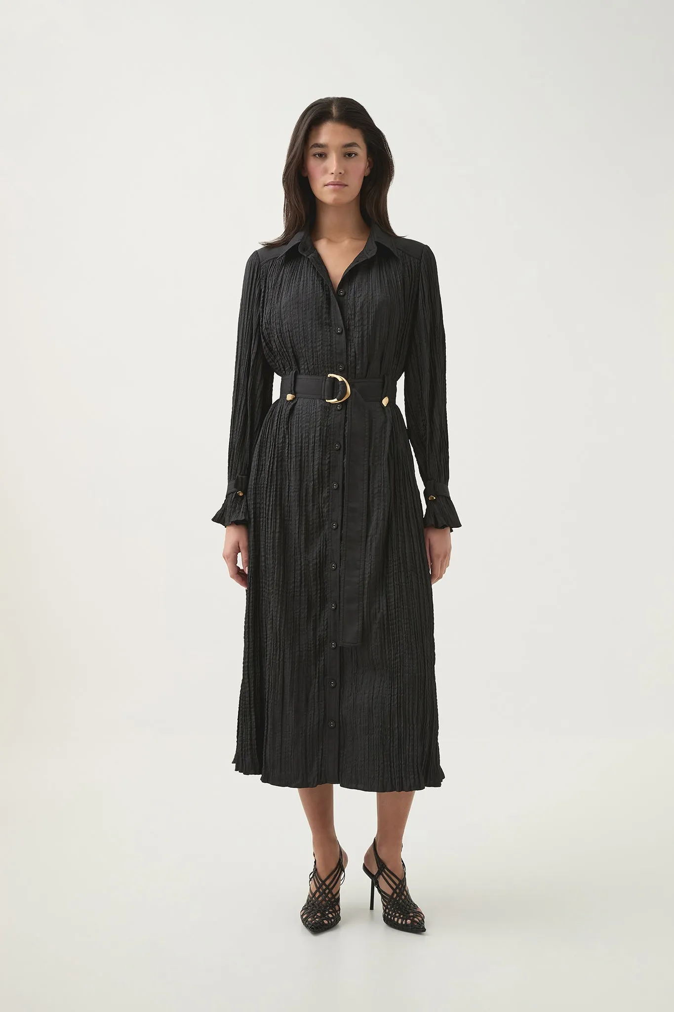Bays Crushed Pleat Midi Dress sold by Aje product image thumbnail 3