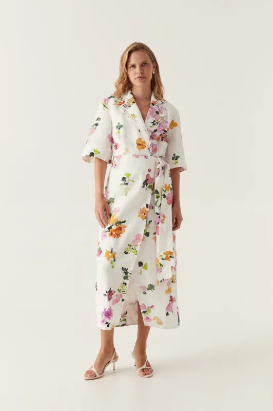 Tabitha Wrap Front Midi Dress sold by Aje