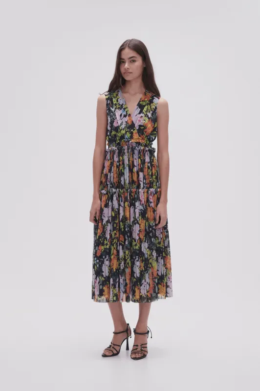 Marlowe Shirred Midi Dress sold by Aje