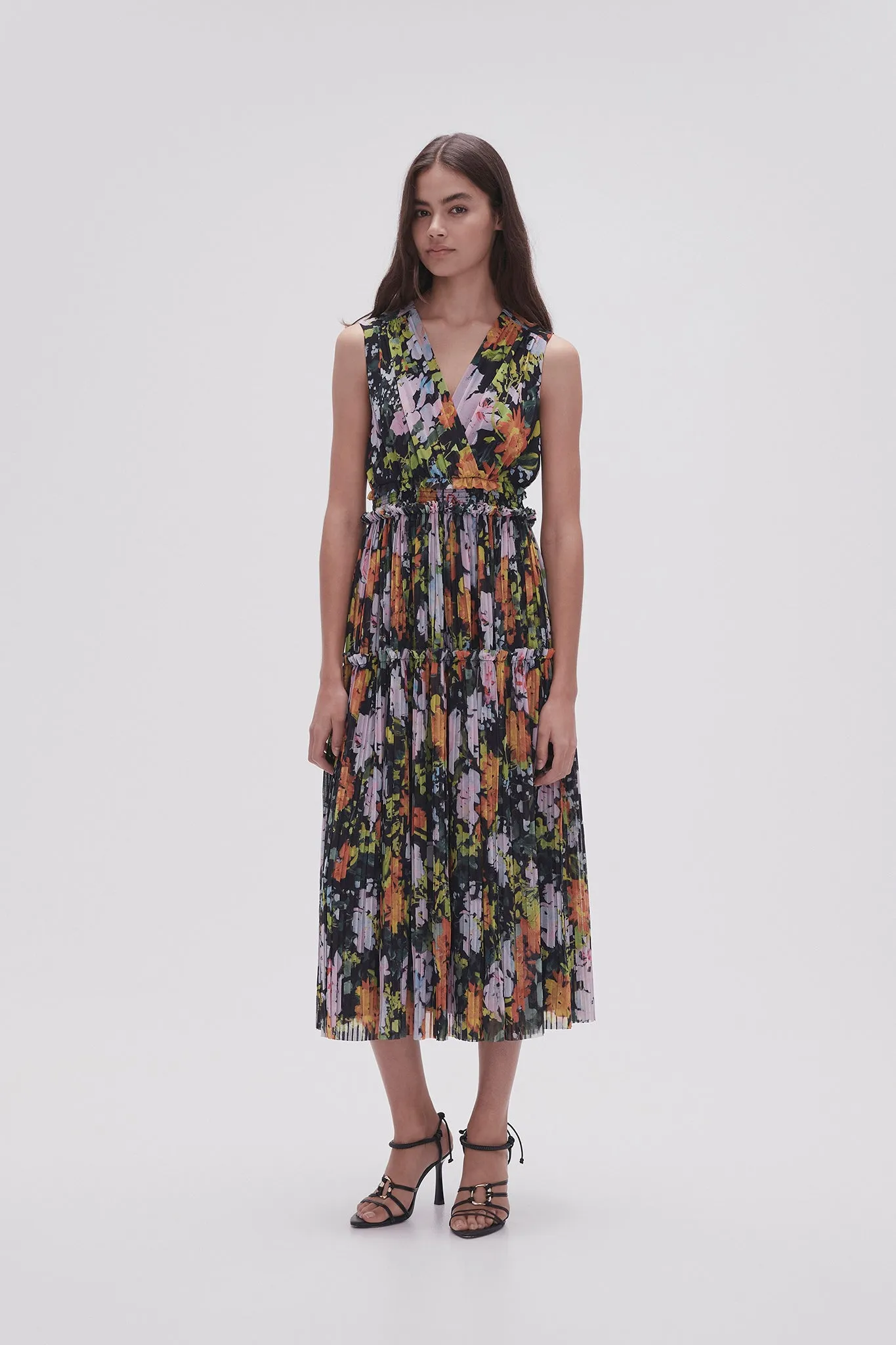 Marlowe Shirred Midi Dress sold by Aje