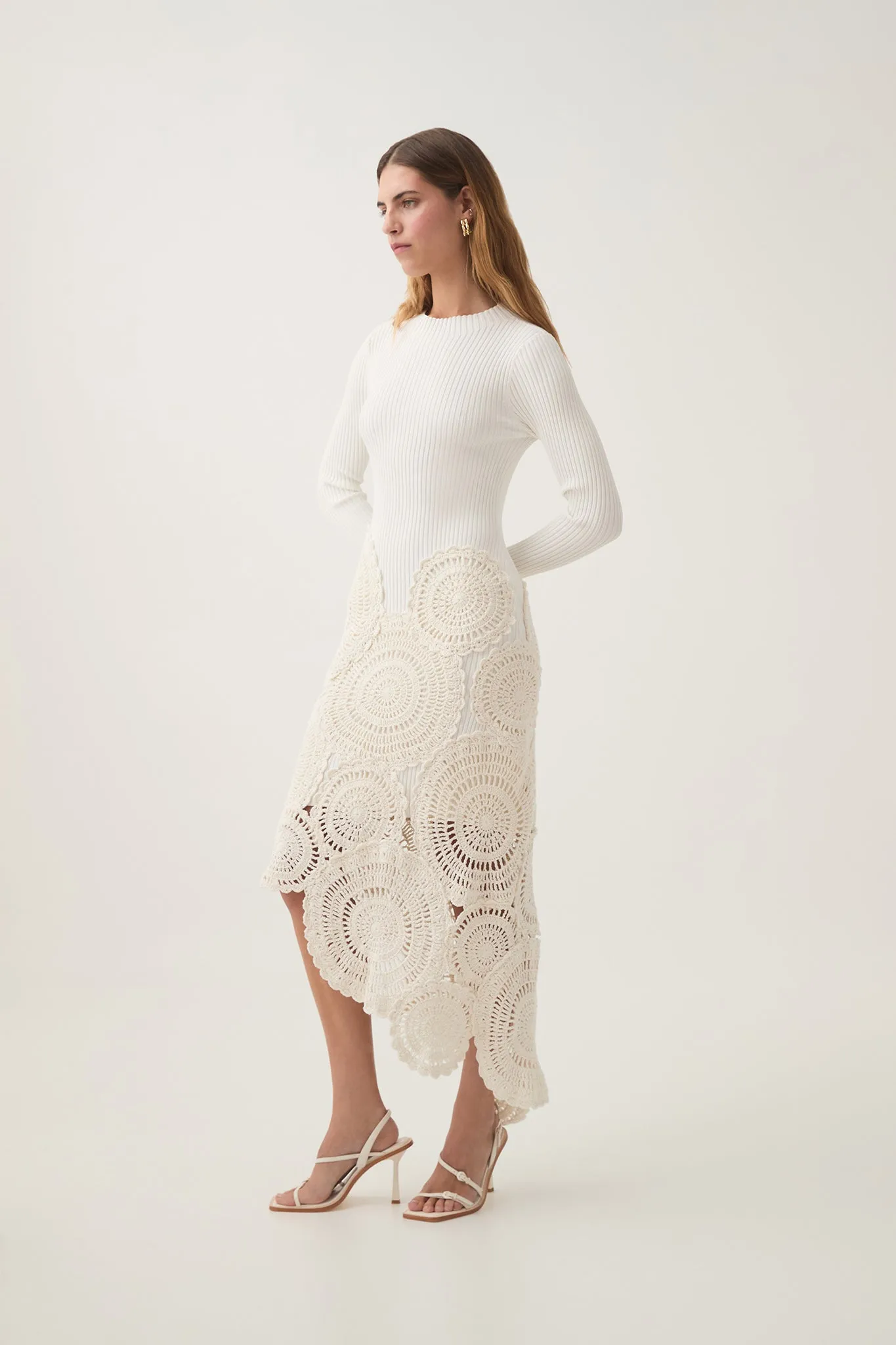 Mosaic Crochet Midi Dress sold by Aje product image thumbnail 4