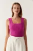 Bronte Scoop Neck Rib Tank sold by Aje