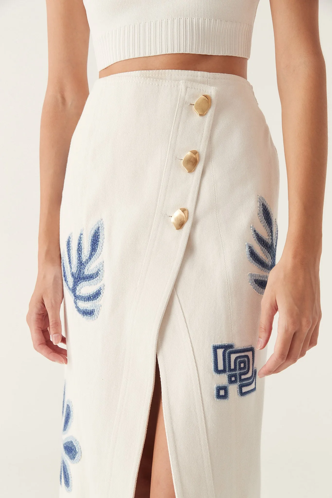 Esprit Embroidered Midi Skirt sold by Aje product image thumbnail 4