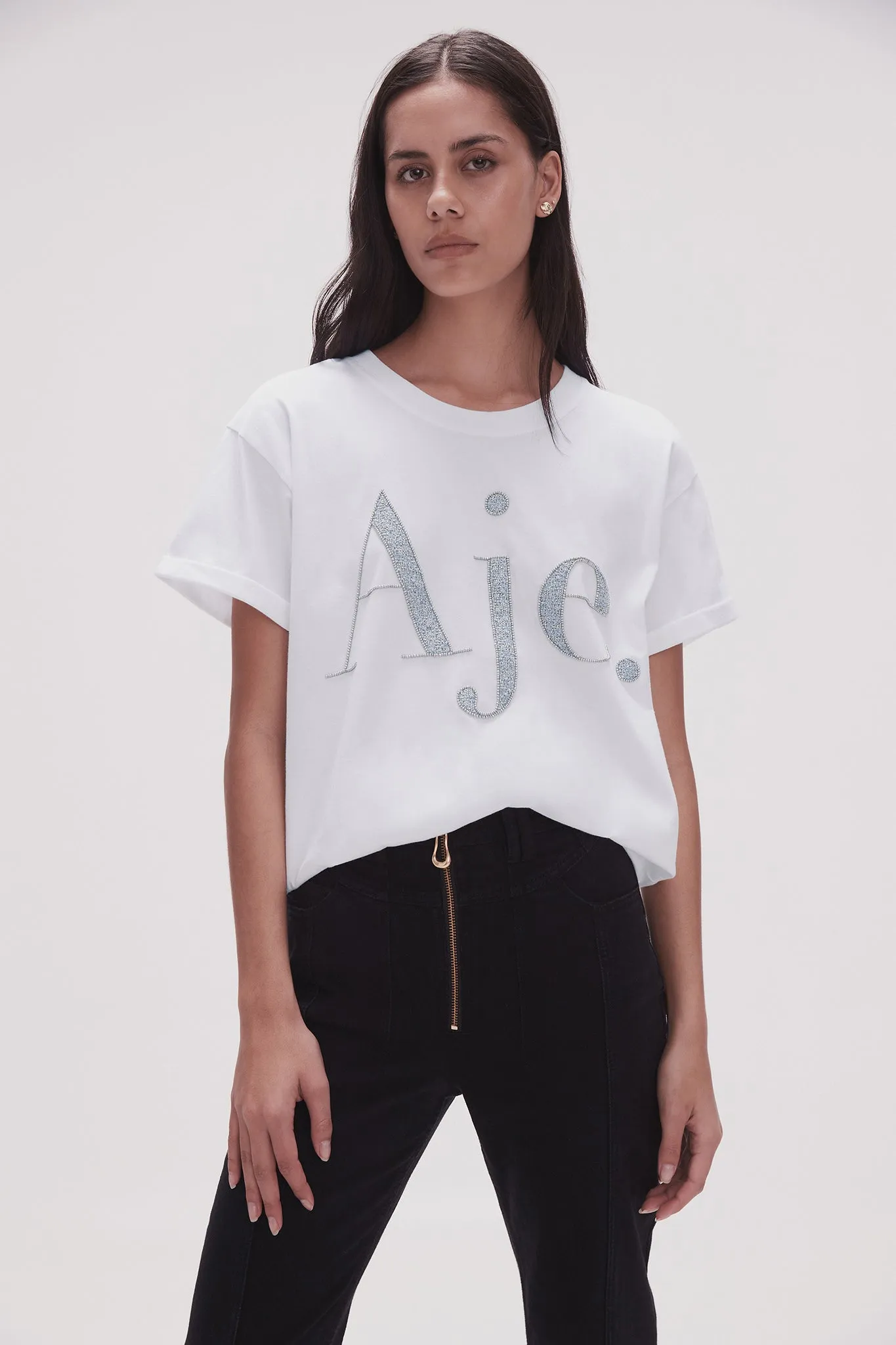 Ella Embellished Logo Tee sold by Aje product image thumbnail 4