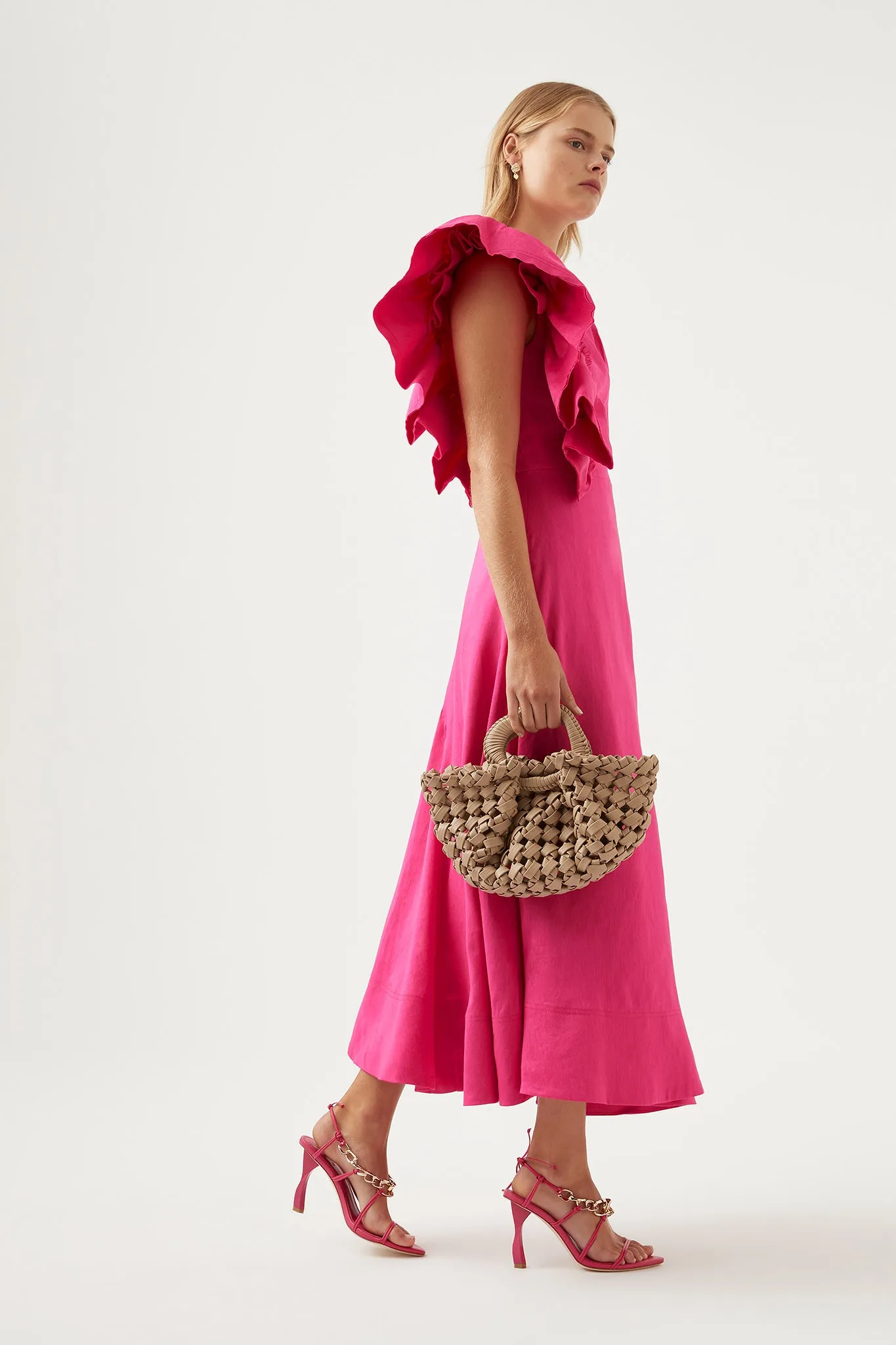 Bonjour Asymmetric Midi Dress sold by Aje product image thumbnail 5