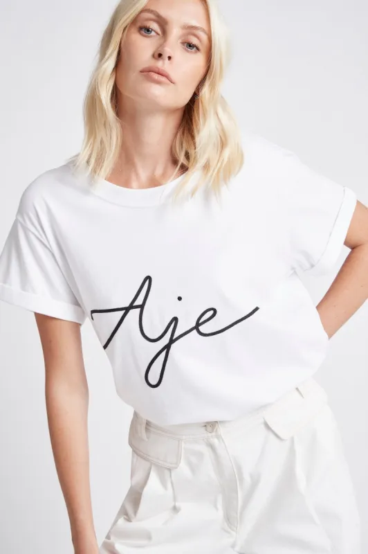 Aje Ribbon Logo Tee sold by Aje