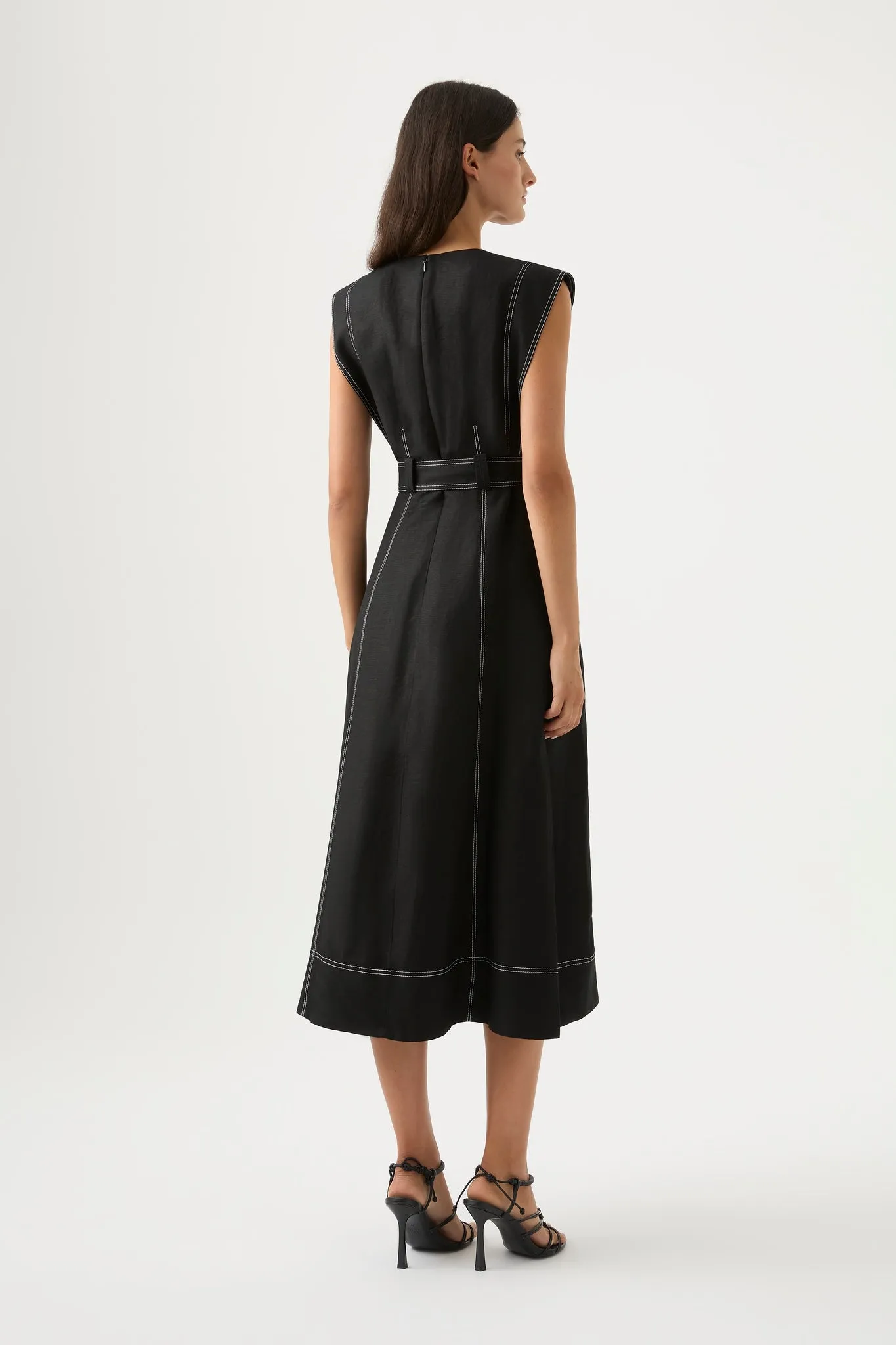 Beacon Structured Midi Dress sold by Aje product image thumbnail 5