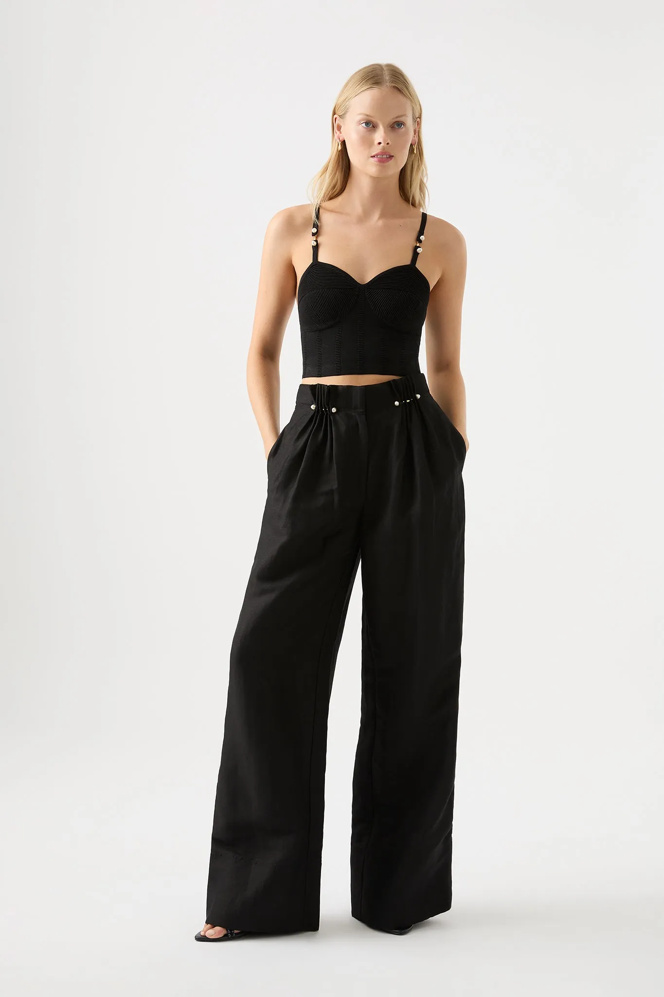 Nirvana High-Rise Pin Pant sold by Aje