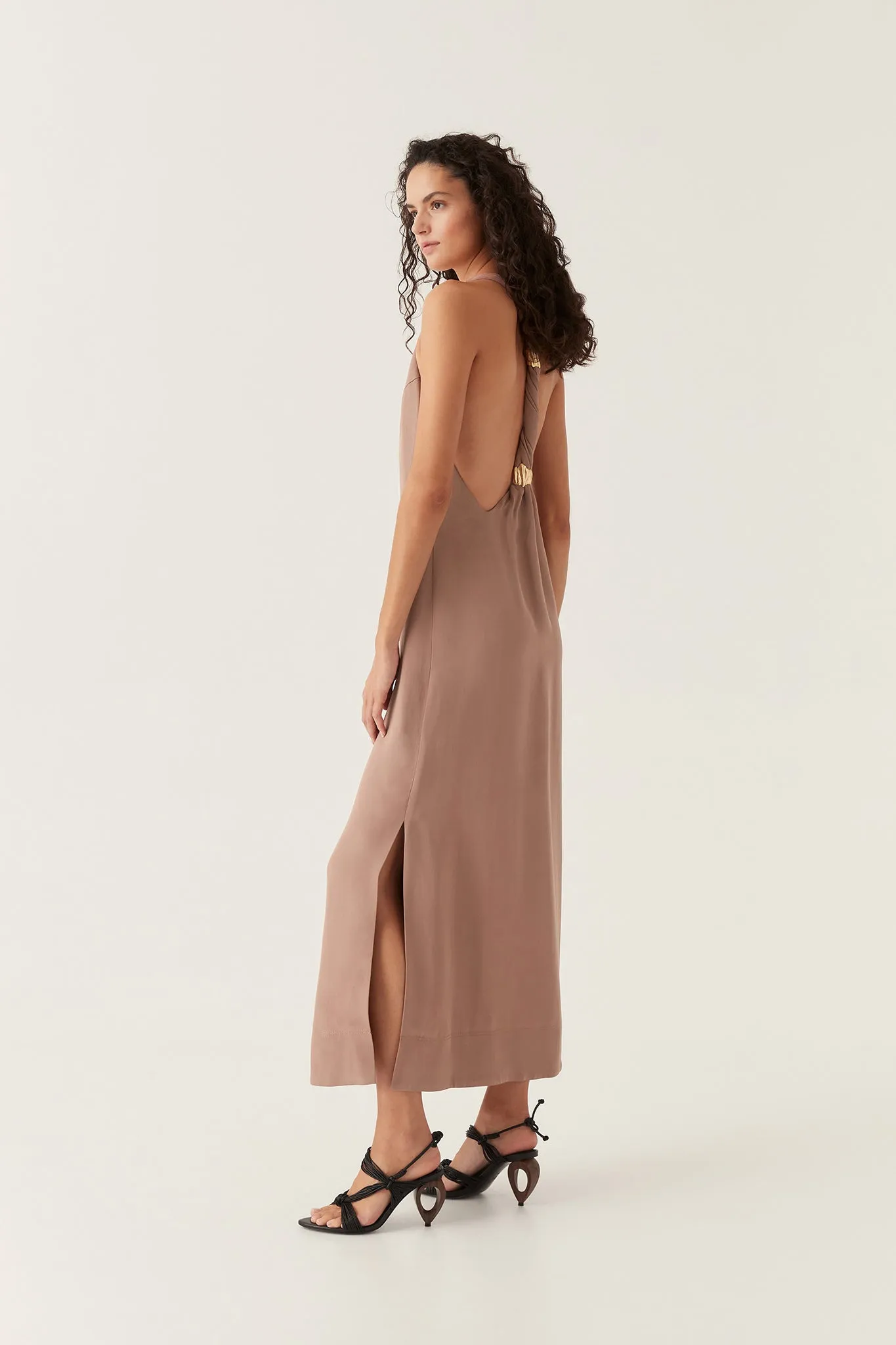 Intrigue Twist Back Midi Dress sold by Aje