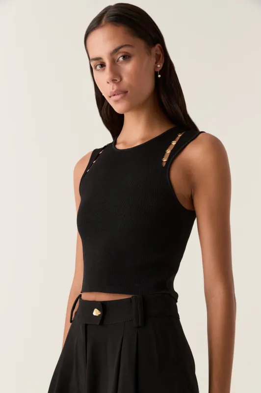 Juniper Trinket Knit Top sold by Aje