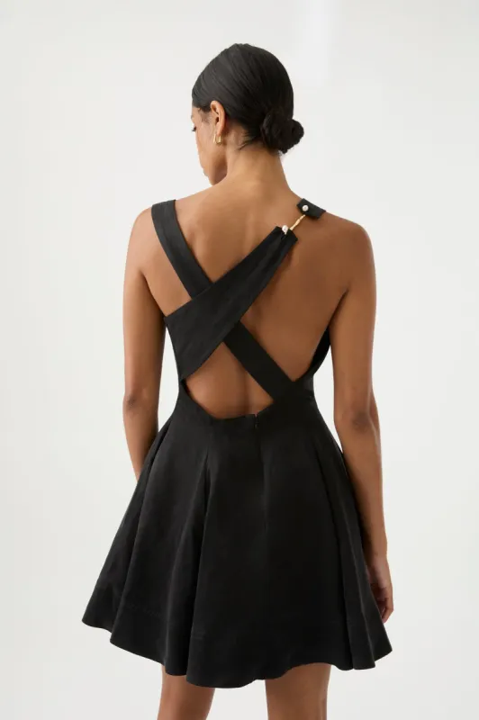 Liberty Asymmetric Mini Dress sold by Aje