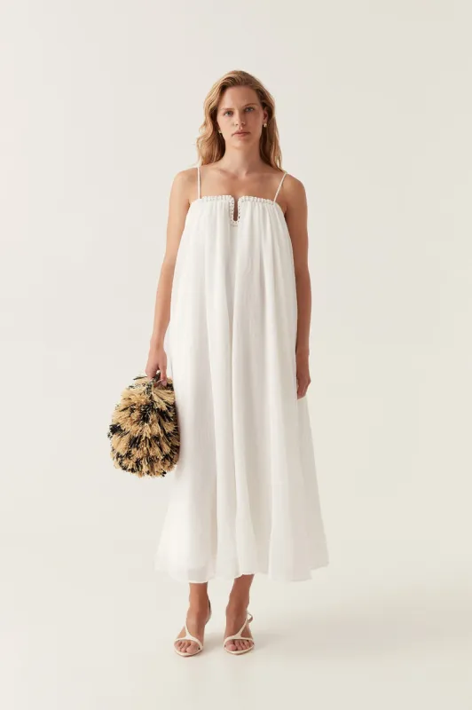 Filigree Sweetheart Midi Dress made by Aje