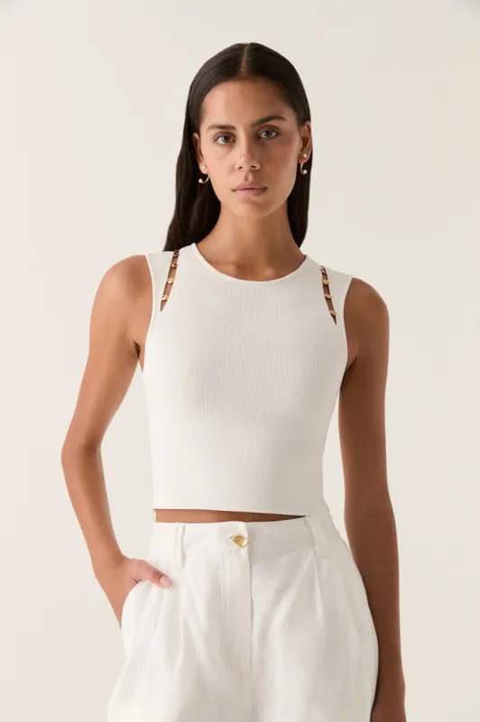 Juniper Trinket Knit Top sold by Aje