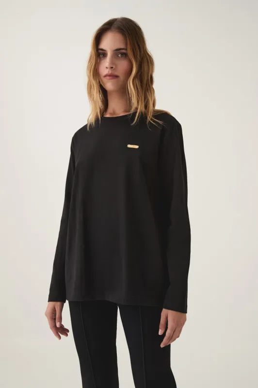 Rayne Long Sleeve Logo Tee sold by Aje