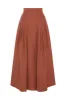 Chloe Tuck Detail Midi Skirt sold by Aje
