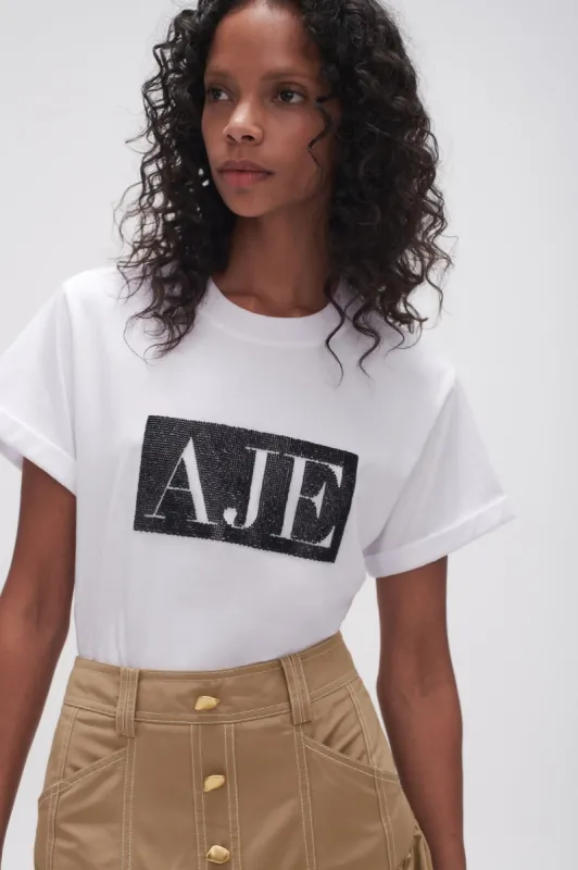 Liberty Beaded Logo Tee sold by Aje