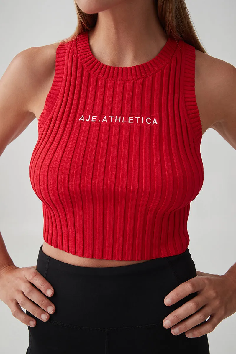 Cropped Knitted Logo Tank 135 sold by Aje product image thumbnail 4
