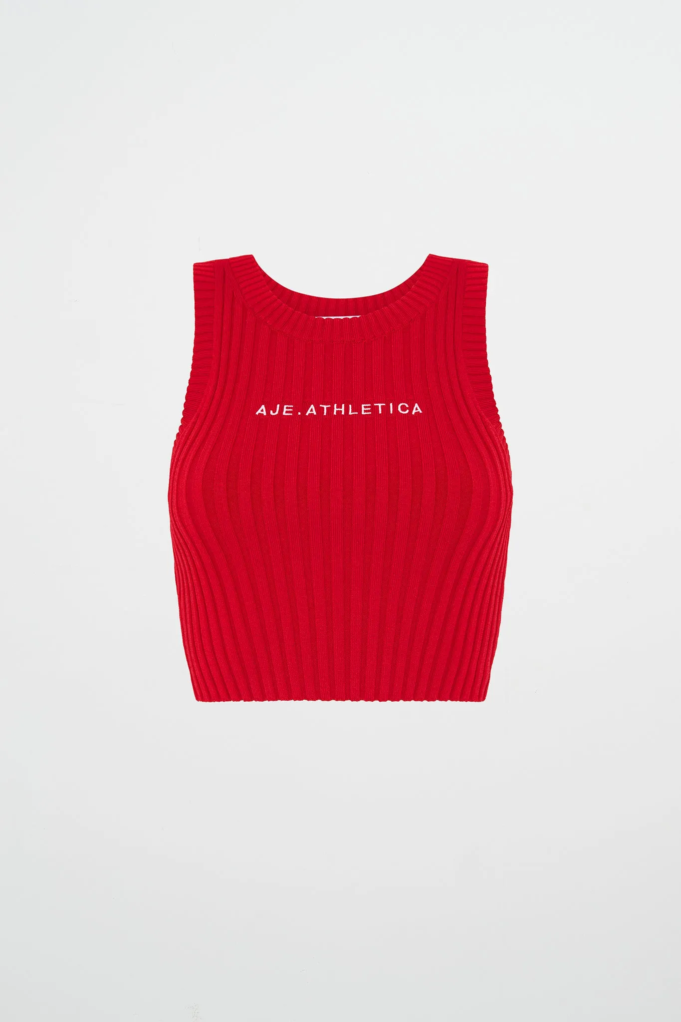 Cropped Knitted Logo Tank 135 sold by Aje