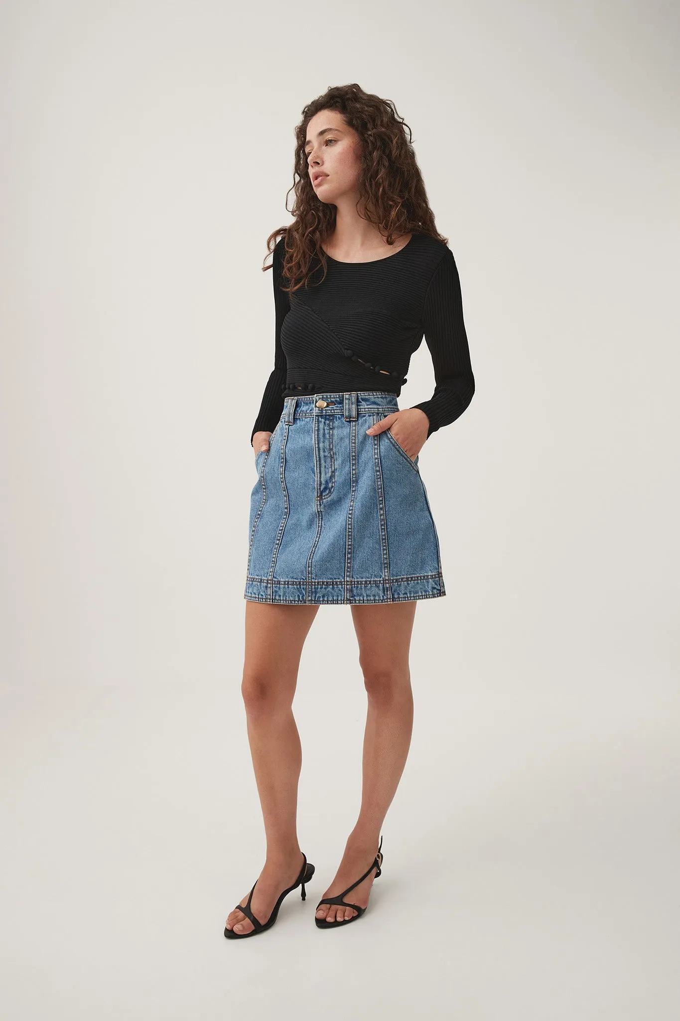 Aradia Denim Mini Skirt sold by Aje product image thumbnail 3