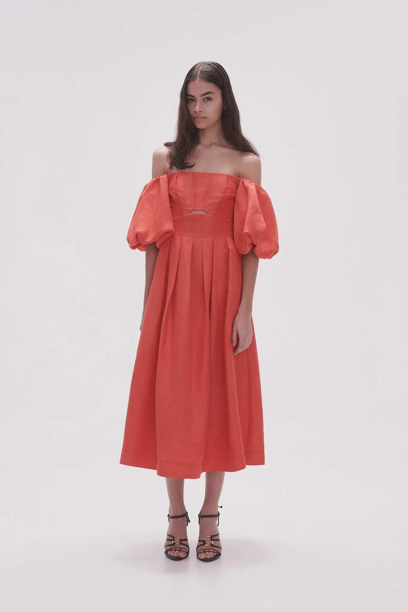 Eugenie Off Shoulder Midi Dress sold by Aje product image thumbnail 5
