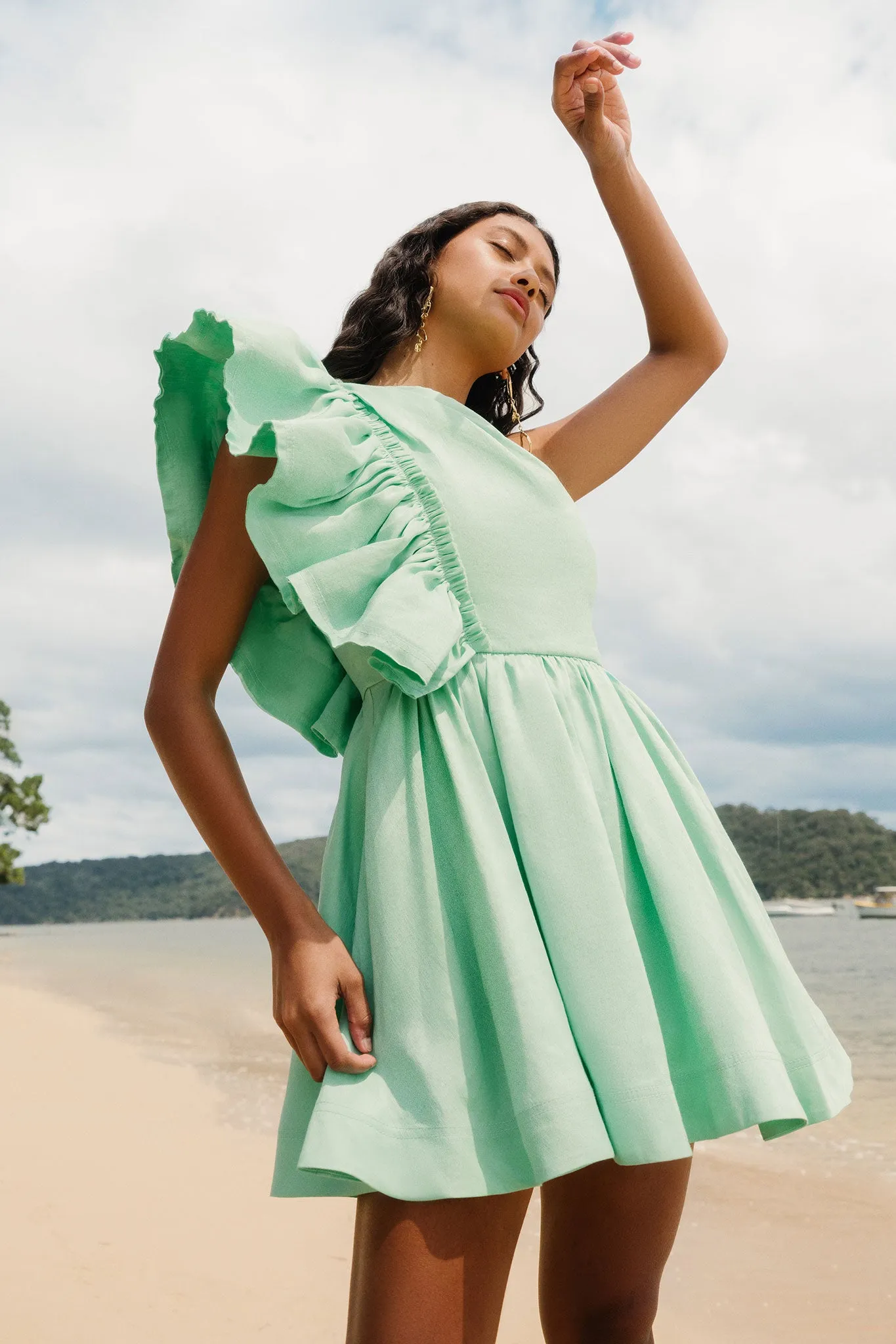 Bonjour Asymmetric Mini Dress sold by Aje