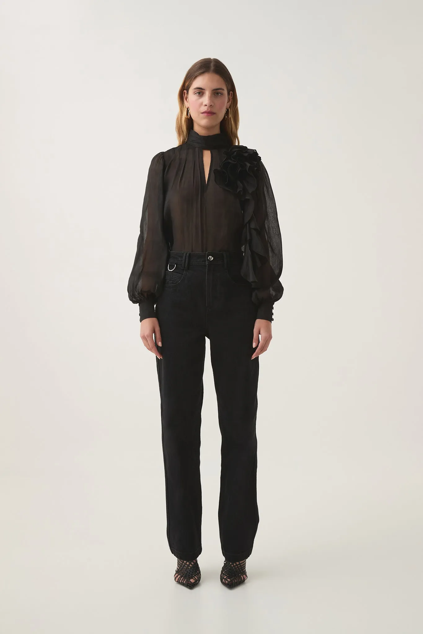 Aura Frilled Tie Blouse sold by Aje product image thumbnail 3