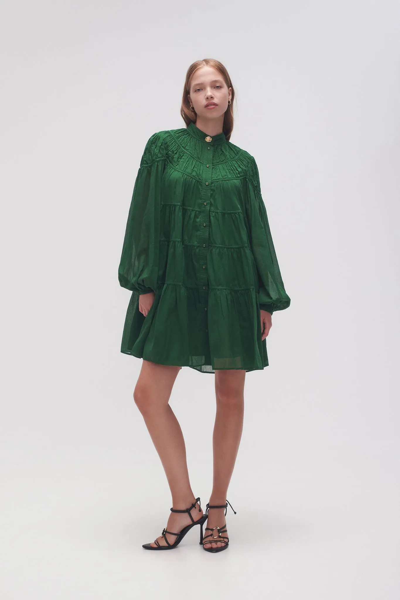 Erika Ruched Tier Mini Dress sold by Aje