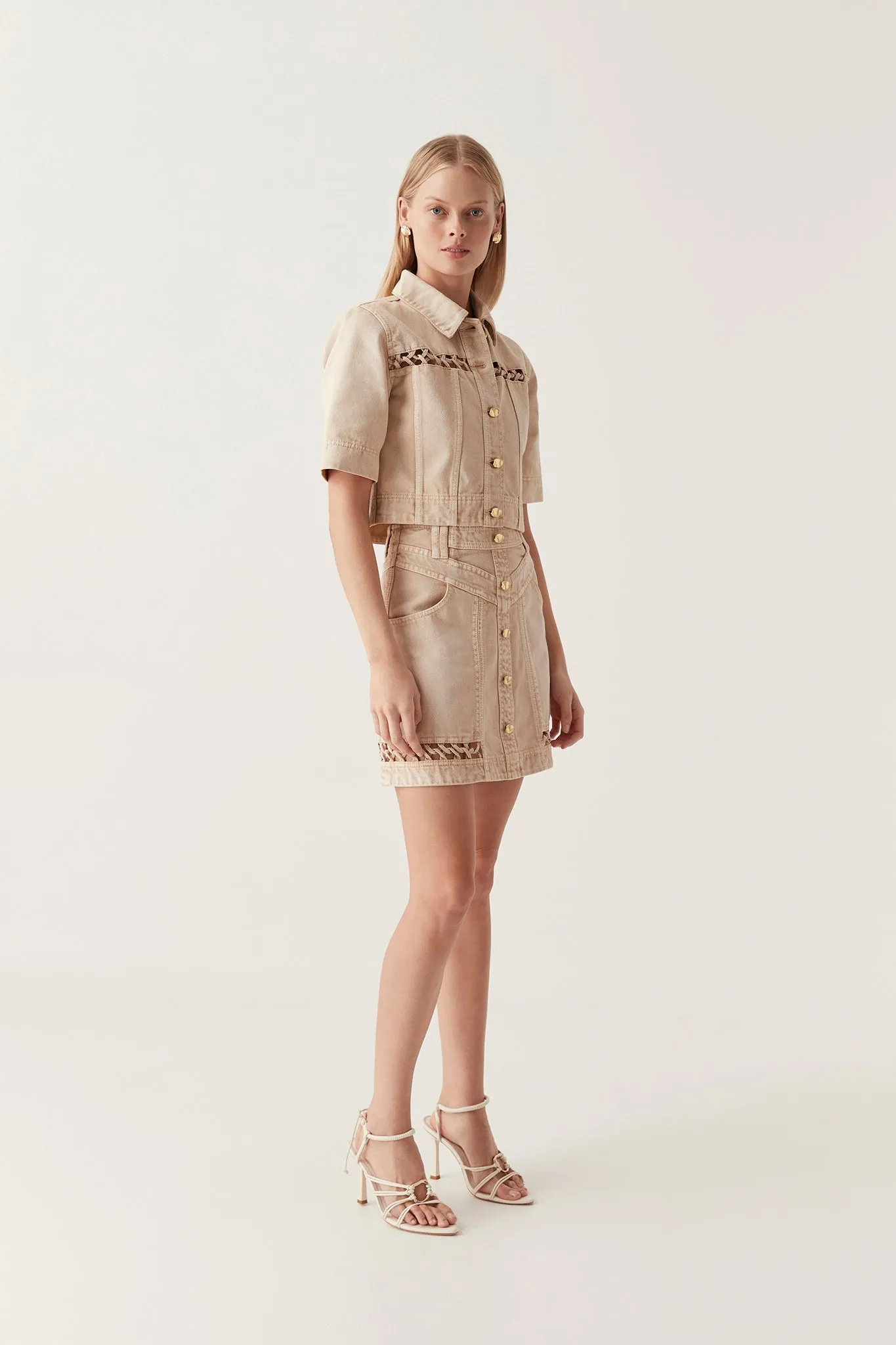 Effie Braid Denim Mini Skirt sold by Aje product image thumbnail 3