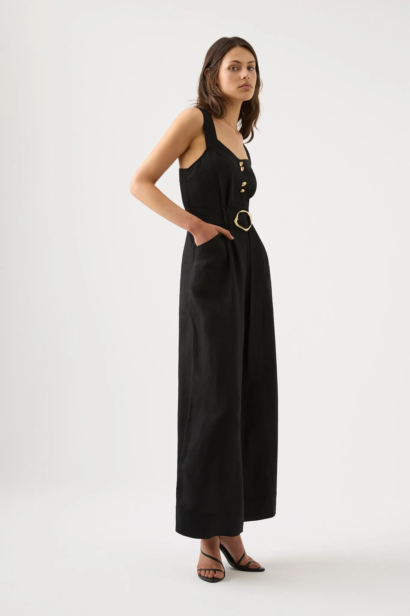 Maya Pintuck Wide Leg Jumpsuit sold by Aje product image thumbnail 3