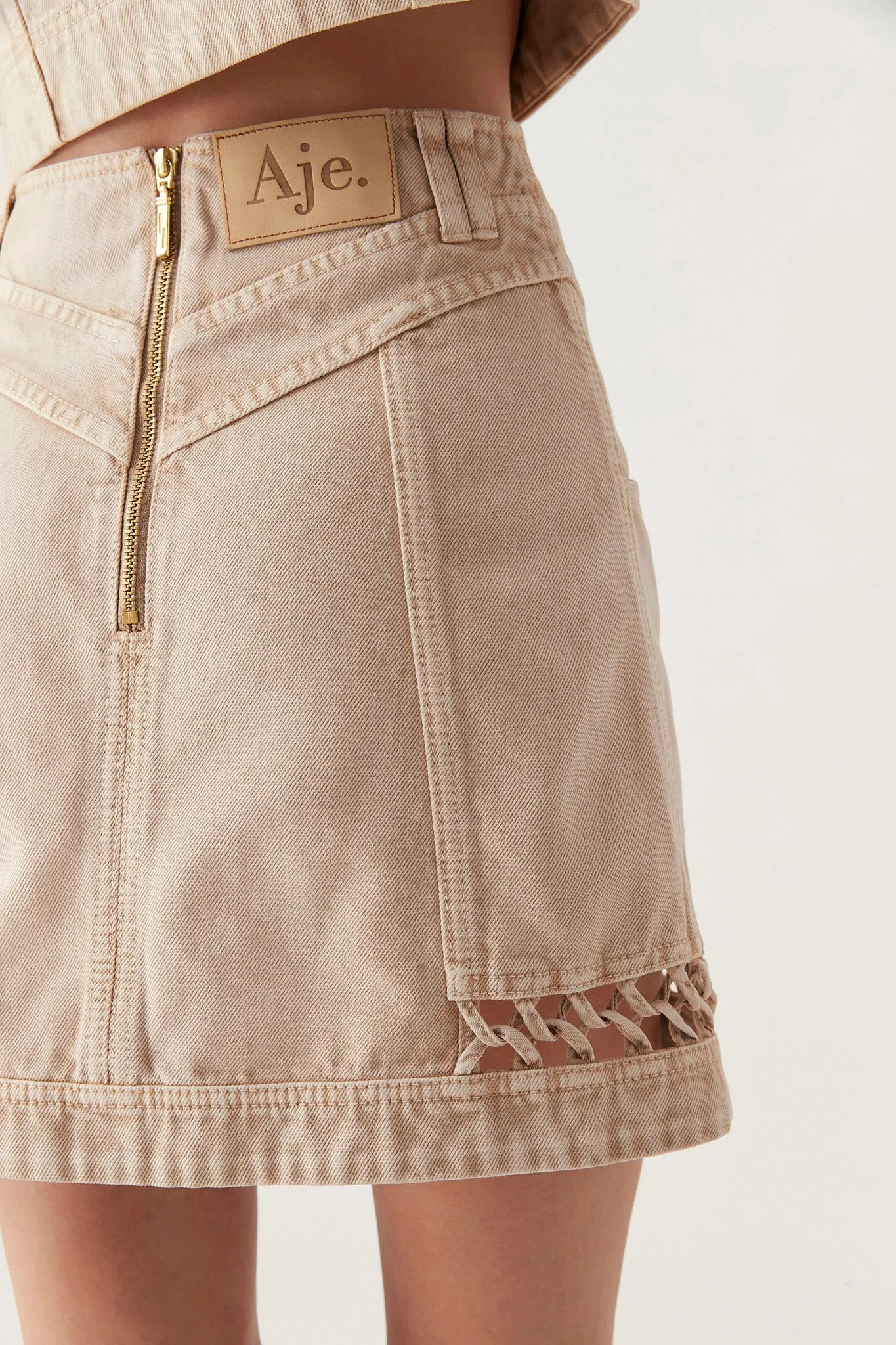 Effie Braid Denim Mini Skirt sold by Aje product image thumbnail 4