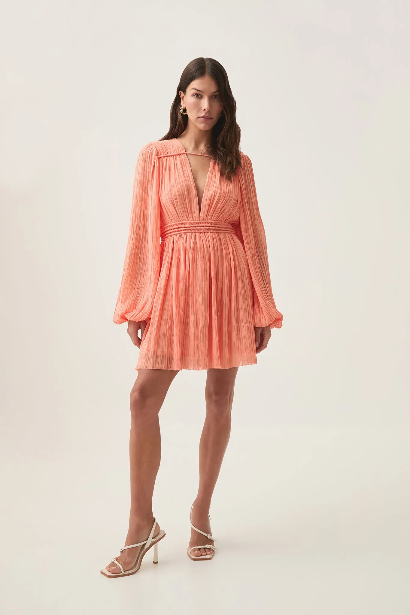 Genevieve Pleated Mini Dress sold by Aje