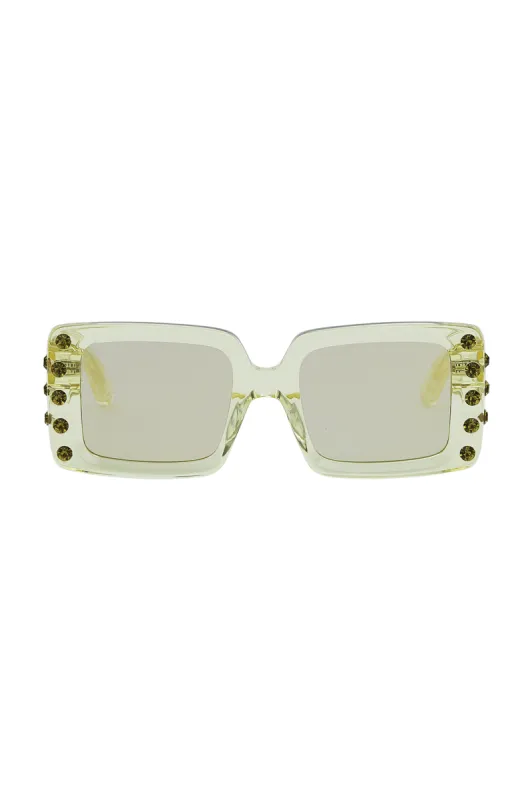 Aje X Local Supply The Square Embellished Sunglasses sold by Aje