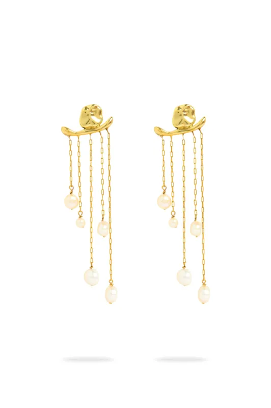 Estella Pearl Drop Earrings sold by Aje