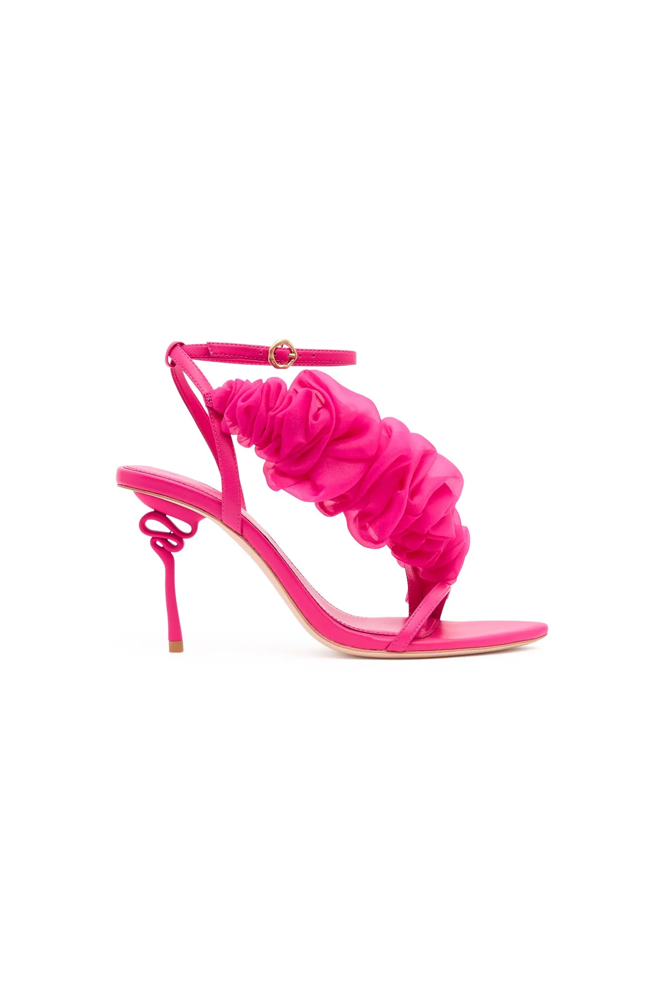 Ela Ruffle Ribbon Heel sold by Aje