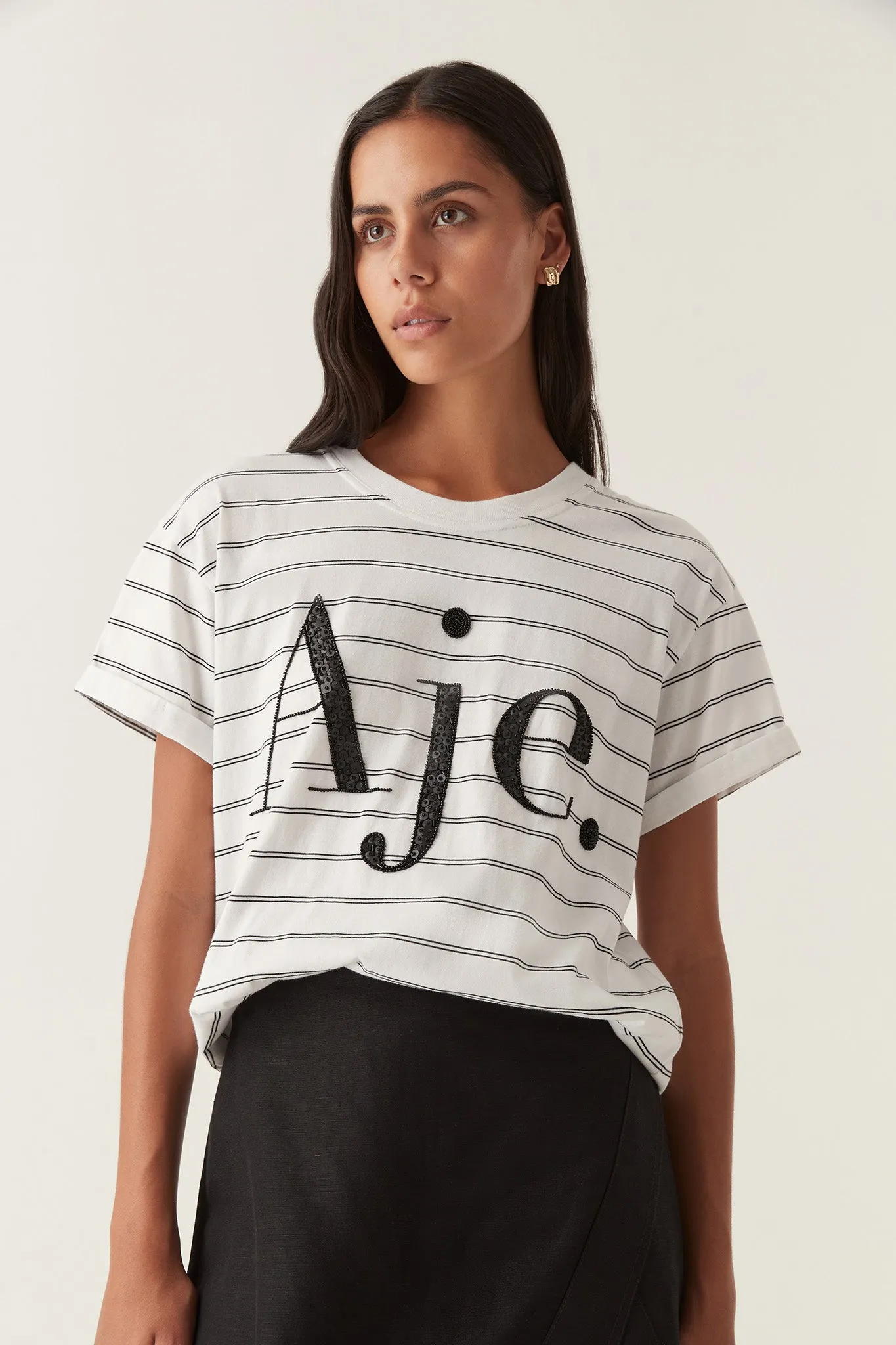 Classic Embellished Logo Tee sold by Aje