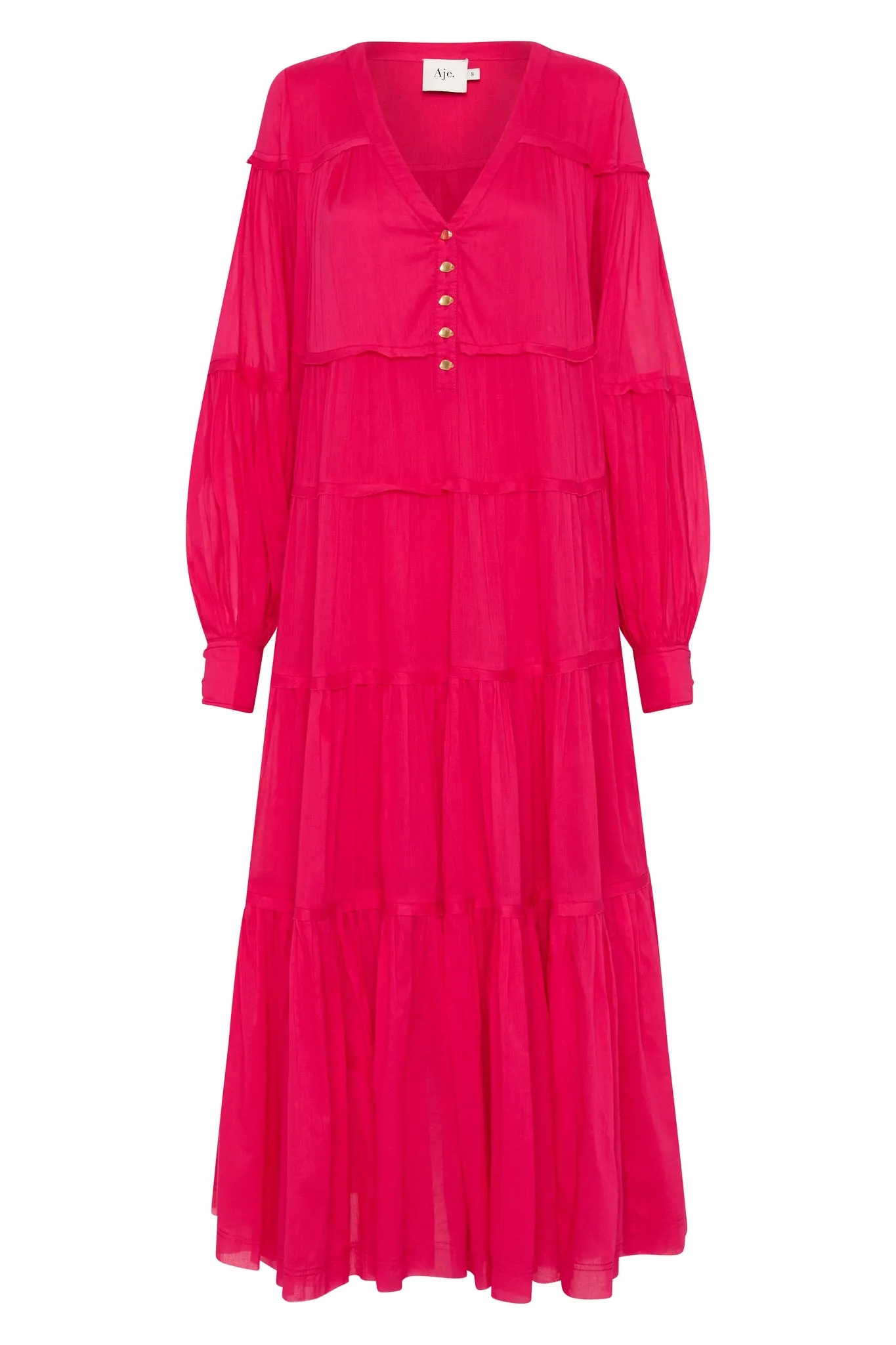 Sally Tiered Plunge Midi Dress sold by Aje product image thumbnail 2