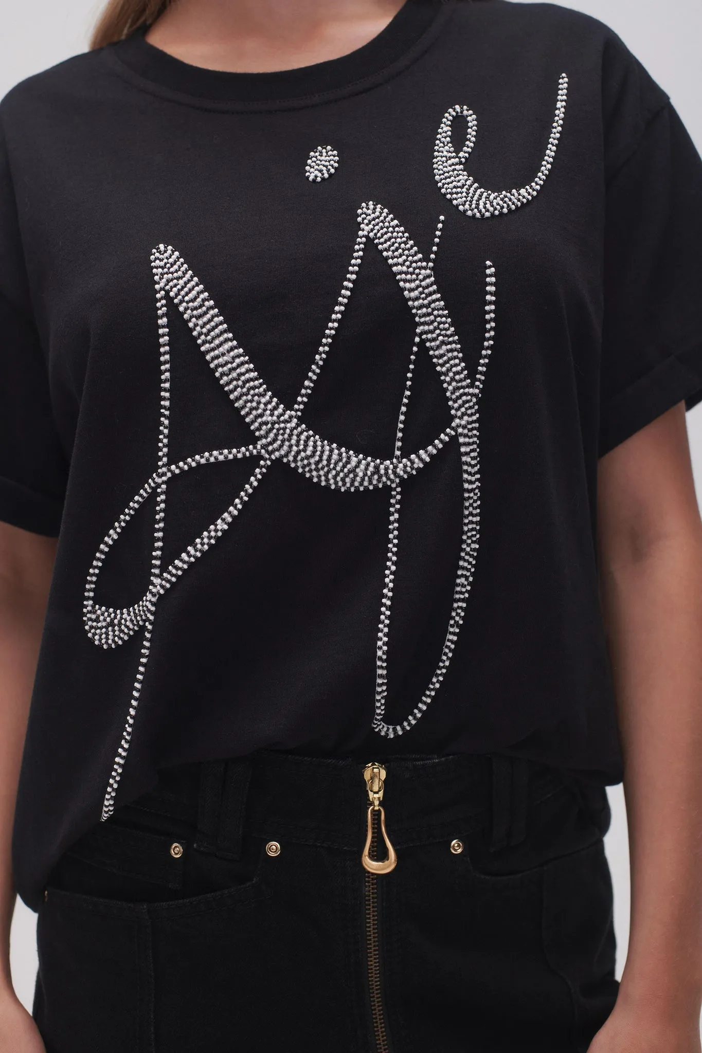 Evie Beaded Logo Tee sold by Aje product image thumbnail 4